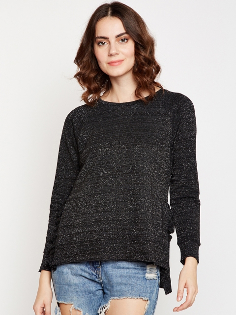 

Taanz Women Black Solid Pullover