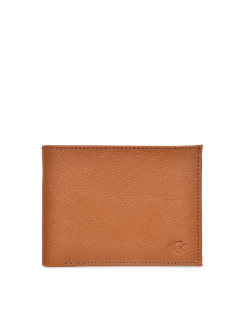 

Allen Cooper Men Tan Textured Two Fold Leather Wallet