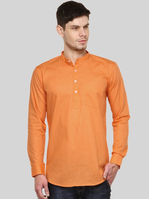 

Being Fab Men Orange Regular Fit Solid Casual Shirt