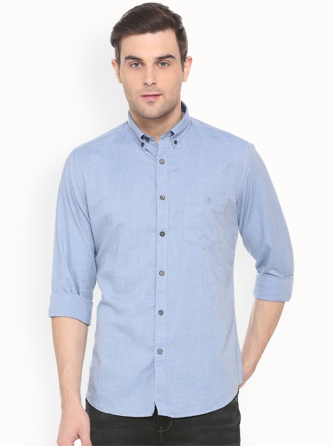 

Van Heusen Sport Men Blue Slim Fit Solid Casual Shirt