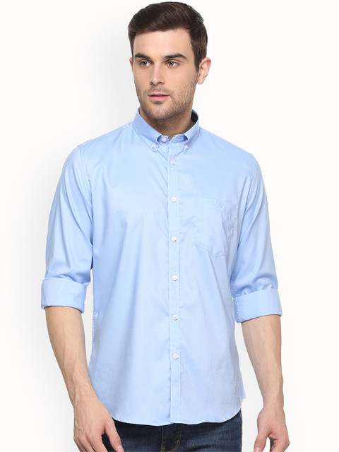 

Van Heusen Sport Men Blue Slim Fit Solid Casual Shirt