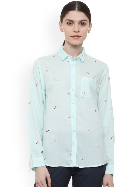 

Allen Solly Woman Women Green Regular Fit Printed Casual Shirt
