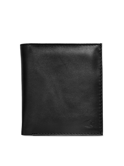 

Allen Cooper Men Black Solid Two Fold Wallet