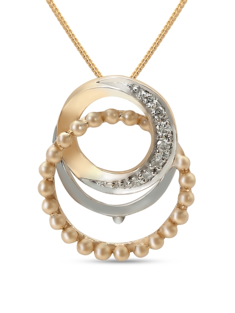 

Mia by Tanishq Friends of Bride 14KT Yellow Gold Pendant with Oval Design
