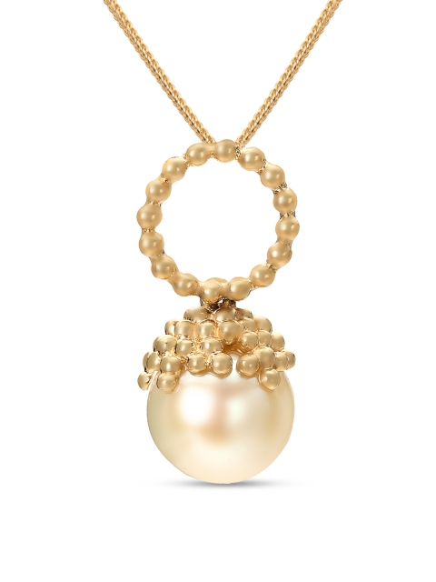 

Mia All-Rounders by Tanishq 14KT Yellow Gold Pearl Pendant with Bead Design