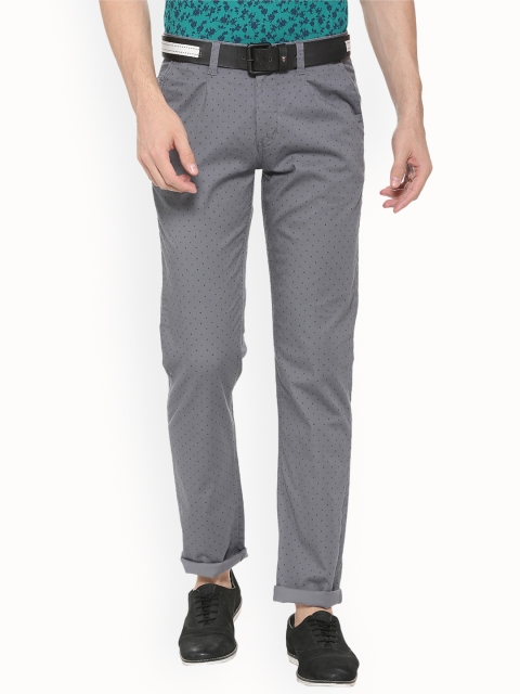 

Van Heusen Sport Men Grey Slim Fit Printed Chinos