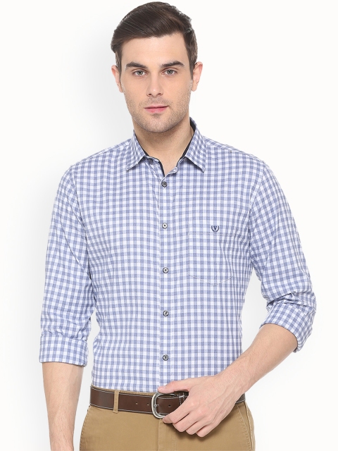 

Van Heusen Sport Men Blue Slim Fit Checked Casual Shirt