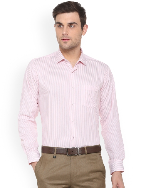 

Van Heusen Men Pink Regular Fit Striped Formal Shirt