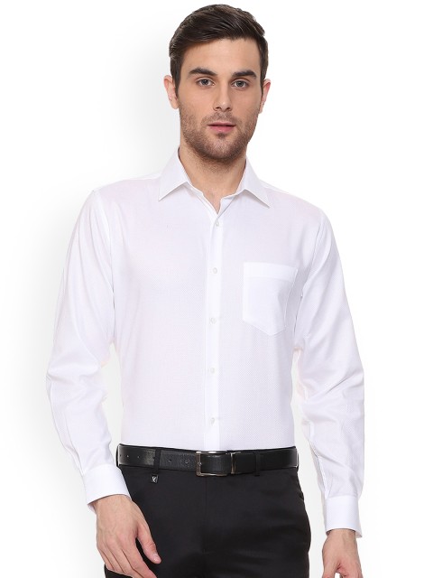 

Van Heusen Men White Regular Fit Self Design Formal Shirt