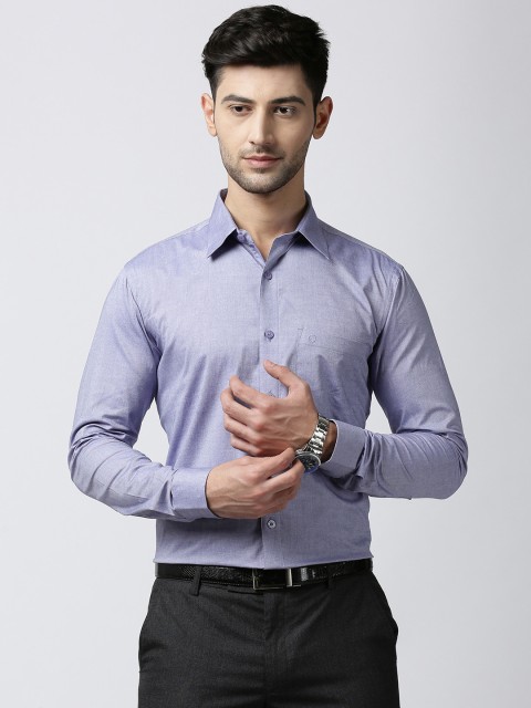 

Jansons Men Lavender Regular Fit Solid Formal Shirt