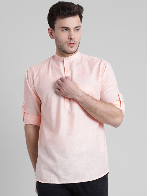 

Being Fab Men Pink Regular Fit Solid Casual Shirt