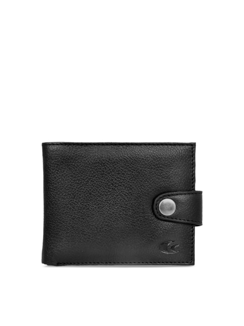 

Allen Cooper Men Black Textured Two Fold Wallet