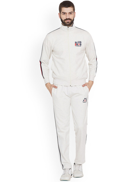 

Duke Men White Solid Tracksuit