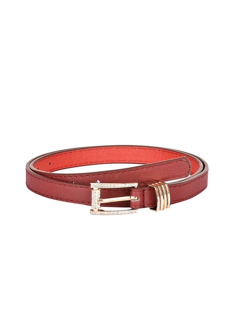 

BuckleUp Women Maroon Solid Belt
