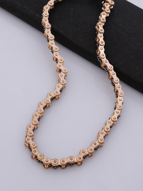 

Dare by Voylla Men Gold-Toned Silver-Plated Handcrafted Chain