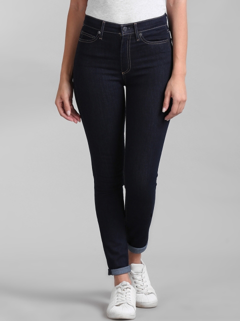 

GAP Women Navy Blue Stretch 1969 True Skinny High Rise Jeans