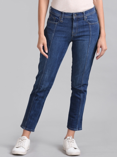 

GAP Women Blue Best Girlfriend Seamed D-Ring Jeans