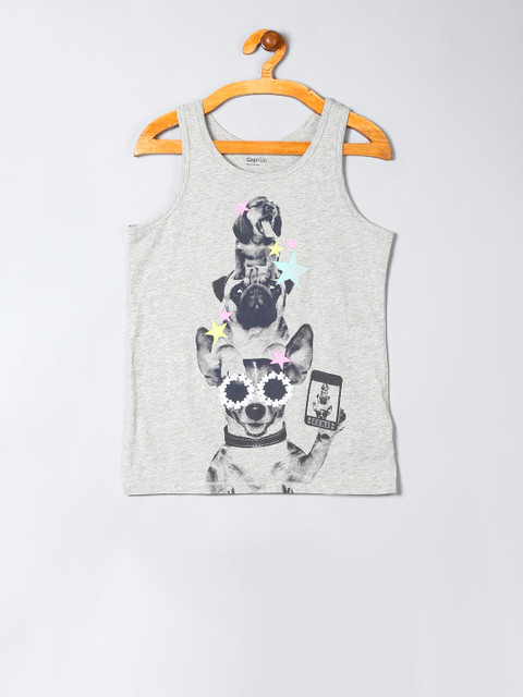 

GAP Girls Grey Graphic Tank Top