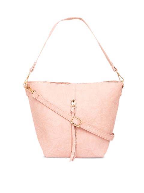 

Satchel Bags Pink Solid Hobo Bag