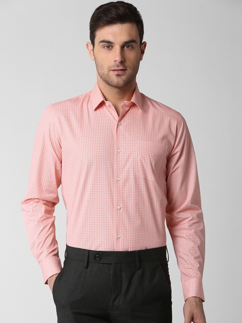 

Peter England Men Pink Slim Fit Printed Formal Shirt