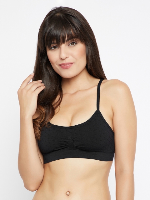 

C9 Black Solid Non-Wired Non Padded Sports Bra PZ2212