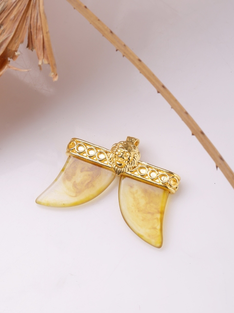 Dare by Voylla Men Gold-Plated Handcrafted Pendant