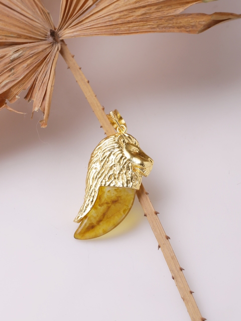 

Dare by Voylla Men Gold-Plated Handcrafted Pendant