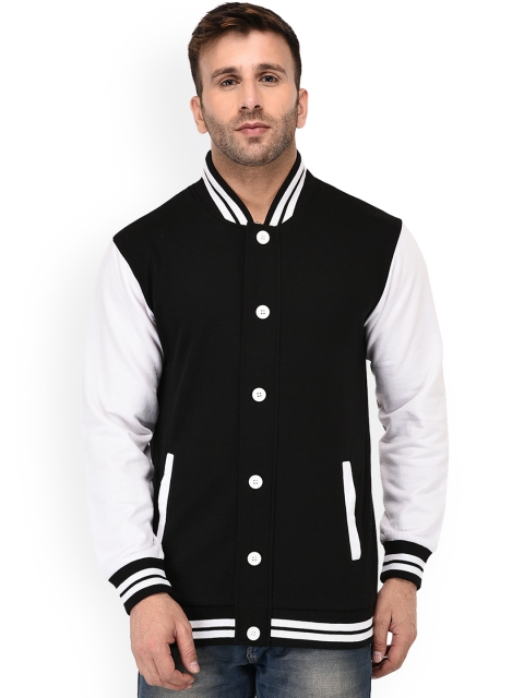 

WILD WEST Men Black & White Colourblocked Sweatshirt