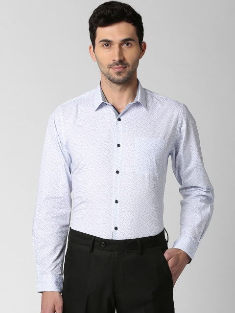 

Peter England Men Blue Slim Fit Printed Formal Shirt