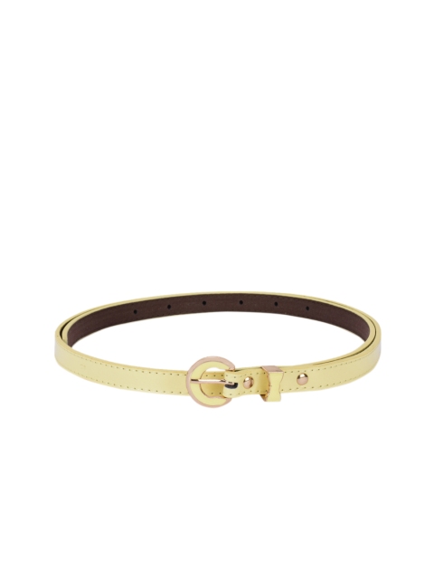 

BuckleUp Women Yellow Solid Belt