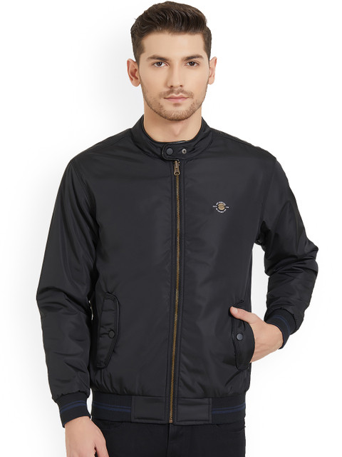 

Status Quo Men Black Solid Reversible (Blue) Padded Jacket