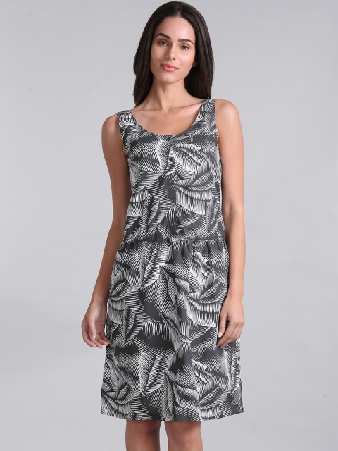 

GAP Women Olive Green Tropical Tank Shirt Dress