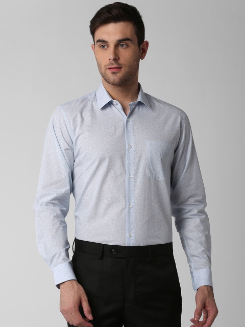 

Peter England Men Blue Slim Fit Printed Formal Shirt