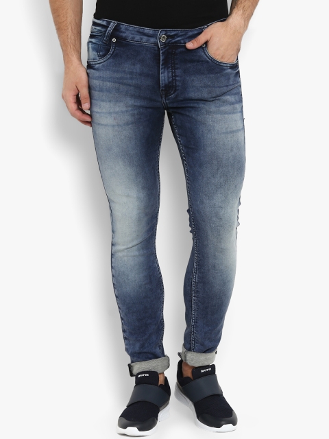 

Mufti Men Navy Blue Regular Fit Mid-Rise Clean Look Stretchable Jeans