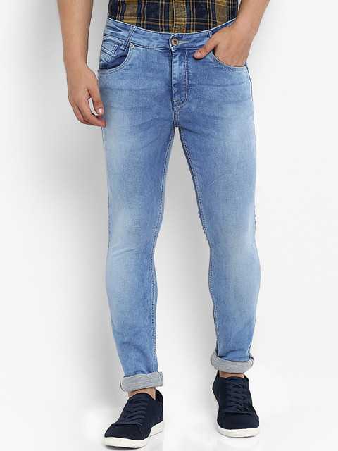 

Mufti Men Blue Regular Fit Mid-Rise Clean Look Stretchable Jeans
