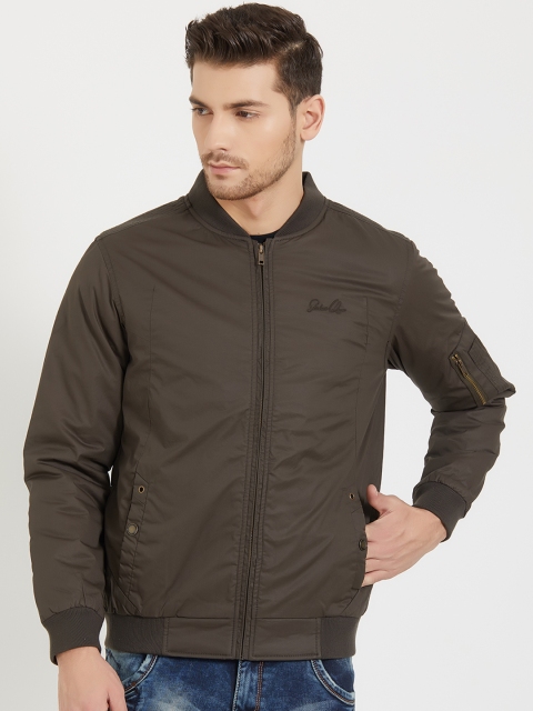 

Status Quo Men Olive Green Solid Lightweight Padded Jacket
