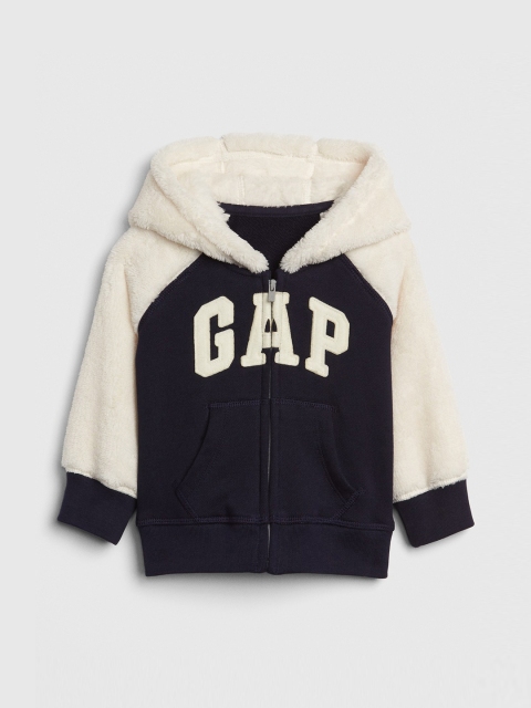 

GAP Girls Blue Logo Sherpa Hoodie Sweatshirt
