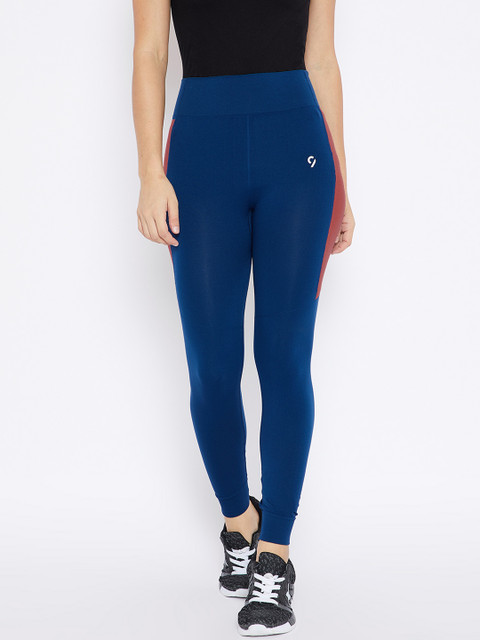

C9 AIRWEAR Seamless Women Blue Solid Slim-Fit Joggers
