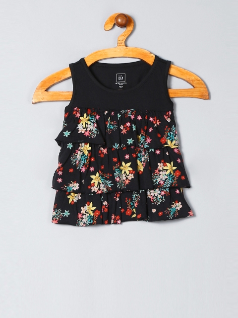 

GAP Girls Black Printed Top