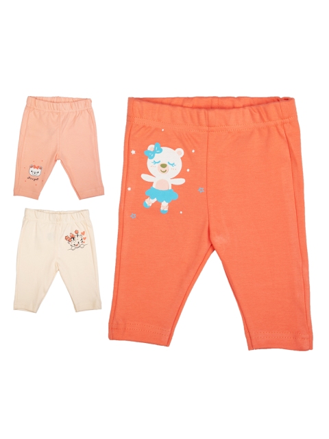 

MeeMee Girls Pack of 3 Leggings, Cream