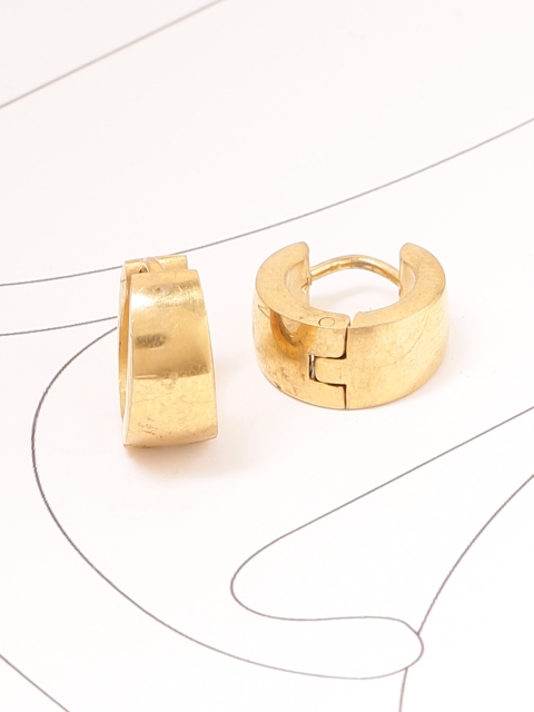 

Dare by Voylla Gold-Plated Handcrafted Circular Hoop Earrings