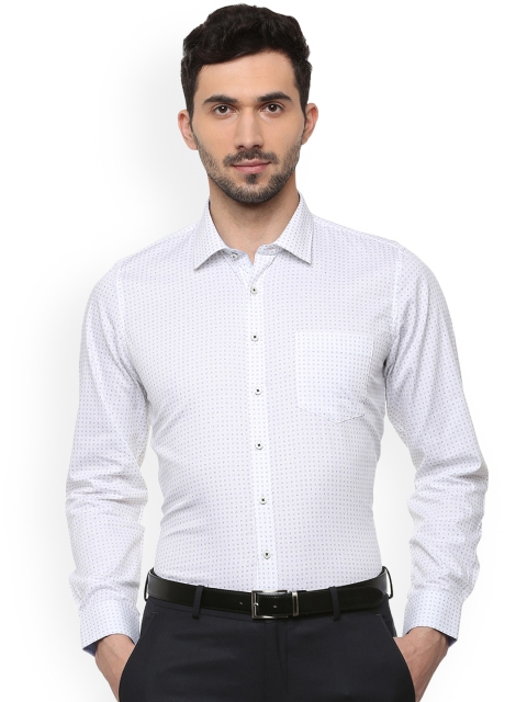 

Van Heusen Men White Slim Fit Printed Formal Shirt