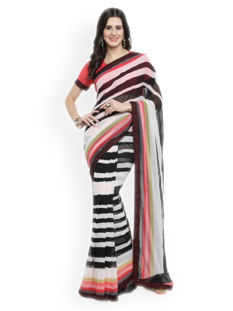 

Shaily Women Multicoloured Printed Pure Georgette Saree with Blouse Piece, Multi