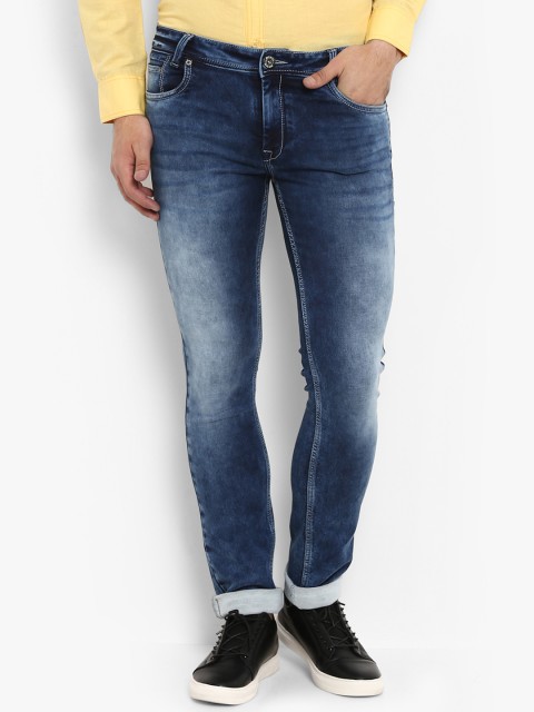 

Mufti Men Blue Regular Fit Mid-Rise Clean Look Stretchable Jeans