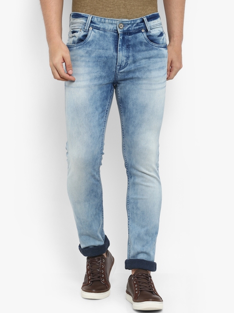 

Mufti Men Blue Regular Fit Mid-Rise Clean Look Stretchable Jeans