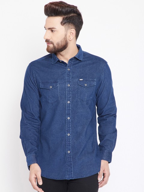 

Canary London Men Blue Smart Slim Fit Solid Casual Shirt