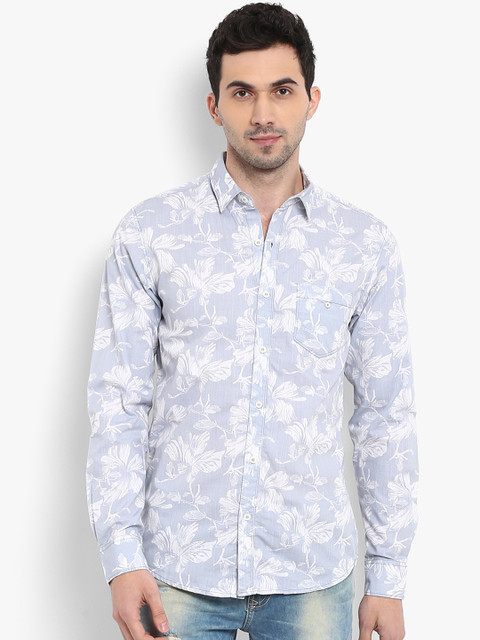 

Mufti Men Blue Slim Fit Printed Casual Shirt