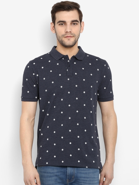 

Red Tape Men Blue Printed Polo Collar T-shirt