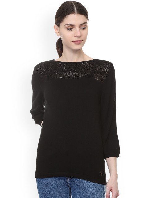 

Allen Solly Woman Black Self Design Top