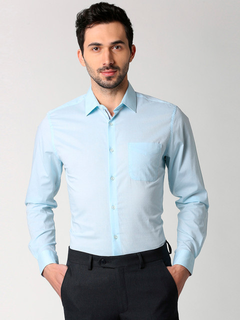 

Peter England Men Blue Slim Fit Solid Formal Shirt